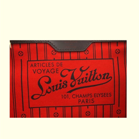 💯AUTHENTIC LOUIS VUITTON DAMIER EBENE NEVERFULL GM - Picture 11 of 16